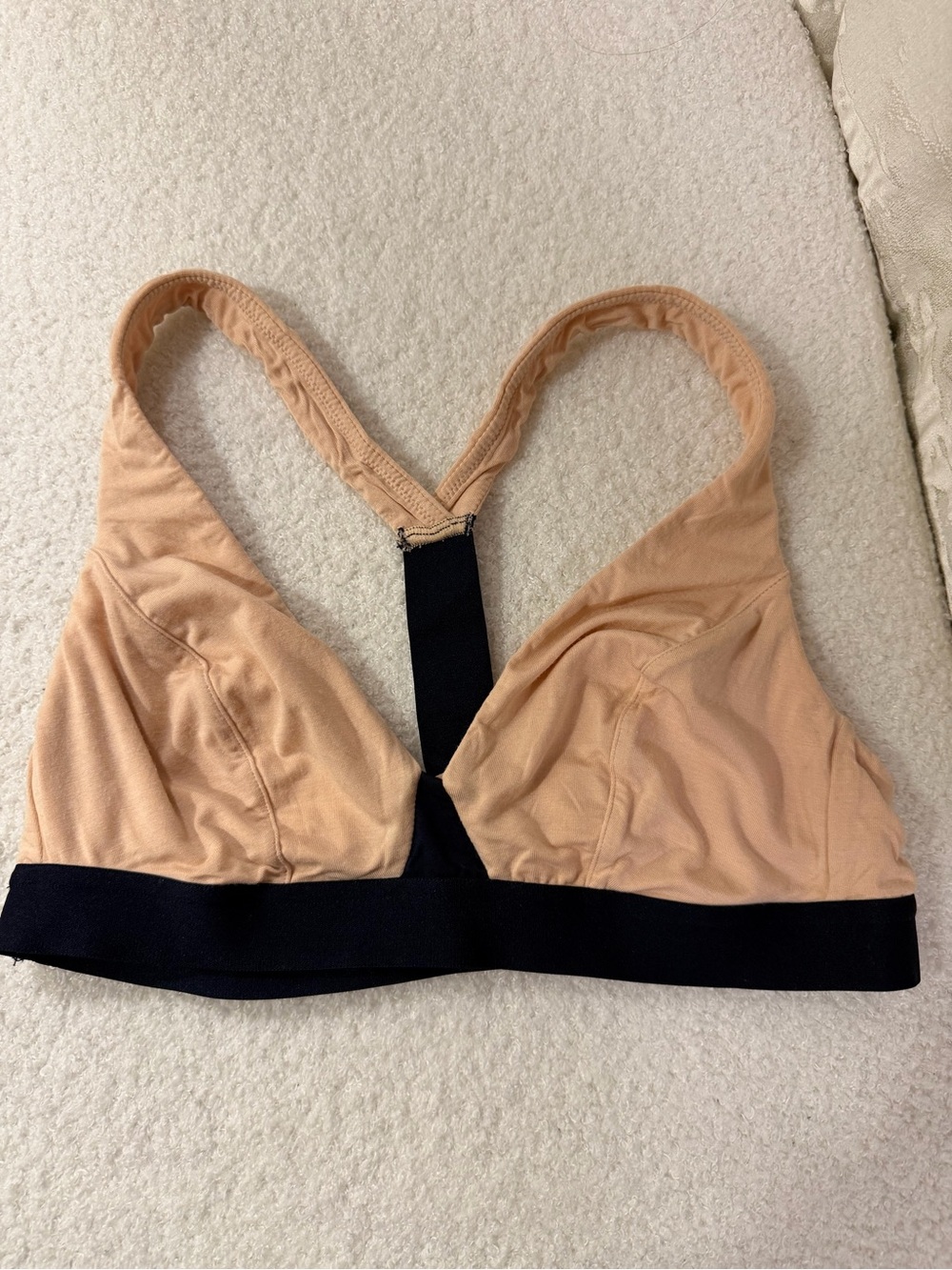 Lively Peach & Navy Bralette - Sz M